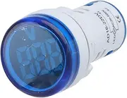 KLVN 2Pcs AD16-22DV Mini Digital Indicator Voltmeter 22mm AC 12-500V Tester Meter Monitor Power LED 5 Color Round 30x30mm (Color : Blue, Size : AC12V-500V)