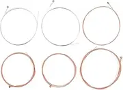 PCS Guitar Strings Acoustic Guitar Strings Steel Core Phosphor Copper Alloy Wound Strings for 6 Strings Guitar Silver & Copper One Size