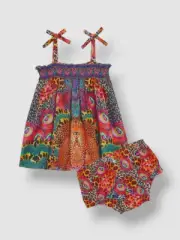 Milla by CAMILLA Baby Girl's Red Xanadu Rising Dress & Bloomers Set Size 3-6M