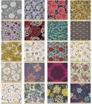 Ambesonne Floral Themed Microfiber Fabric by The Yard for Arts and Crafts