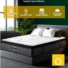 QUEEN Bed Mattress Euro Top 9 Zone Pocket Spring Latex Foam Medium Firm 34cm