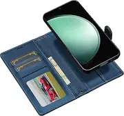 [Procarcasa] for Galaxy S23 FE Wallet Case,for Samsung S23 FE 5G Flip Case,2 in 1 Magnetic Detachable Case with Card Holders Stand Feature PU Leather Phone Cover-Navy Blue