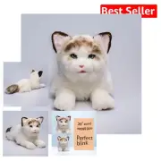 14" Realistic Stuffed Cat Robot Toy: Blinks, Meows & Purrs for Playful Fun