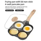 4 Cup Egg Frying Pan Multifunctional Omelette Pan for Pancake Plett Steak