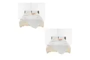 SOGA 2X 160X200cm Throw Blanket White Double Layer Rabbit Fur Cozy Comfort with Stylish Decor