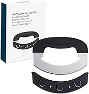 KITCHENDAO Super Sharp Pizza Cutter Mezzaluna Salad Chopper, Advanced CNC Sharpening Technology for Fast Chopping, Rocker Slicer Mincing Knife with Protective Cover, Chop Herbs Vegetables