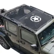 Full Coverage Mesh UV Sun Shade Soft Top Cover For Jeep Wrangler JL JLU 4 Doors