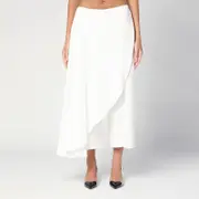 [Alaïa] White asymmetrical trouser skirt 40 FR White