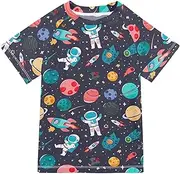 [ODAWA] Planets Space Kid Swim Shirt Quick Dry Sun Shirts Swim Wear Kid Rashguard Top
