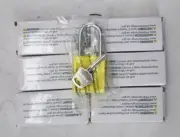 Lot Of 6 Brady SDPL-YLW-38ST-KD Lockout Padlock Yellow Steel Shackle Master Key