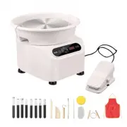 10 Inch Electric For Pottery Wheel with Foot Pedal and LCD Touch Screen for DIY