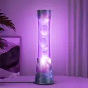 40cm Lava Lamp, Starry Sky Motion Lamp, White Wax in Purple Liquid Motion Lamps