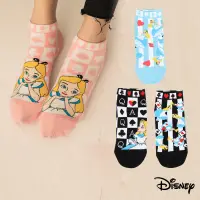 在飛比找蝦皮商城優惠-迪士尼｜愛麗絲x撲克牌圖樣短襪 愛麗絲夢遊仙境 紅心 襪子 