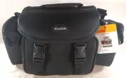 NEW Kodak Soft Camera Nylon Black bag with Compartments & Shoulder Strap
