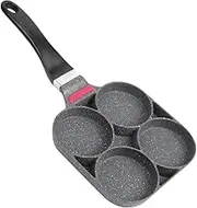 Fried Egg Pan, 4 Cup Nonstick Omelette Pan, Egg Cooker Omelet Skillet, Pancake Pan for Breakfast Gas Stove Induction Cookware (Aluminum)