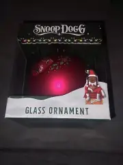 SNOOP DOGG Red Round 4" Glass Bulb Christmas Ornament NEW Sealed