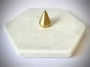 Marble Incense holder with Carrara hexagon marble base