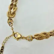 Clarion-Pell Princess Grace Kelly Collection Simulated Diamond & Gold-tone Rope