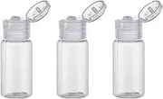 12PCS 30ml 1oz BPA Free Clear Empty Plastic Flip Cap Bottle Jar Pot Vial Container For Emulsion Liquid Makeup Lotion Emollient Water Comestic Shower Gel Sample