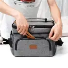 Large Capacity Handheld Insulation Bag Double Layers Food Tote Bag Outdoor