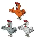 Chicken patch, Kids rooster patch Embroidered Iron on Sew on patch For Clothes