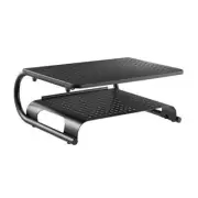 Mount-It! Two Tier Monitor Stand with Shelf | Fits 11-32 Inch Screens