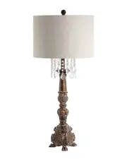JONATHAN Y 33.5in Carlisle Brown Table Lamp