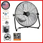 3-Speed 20-Inch Industrial Floor Fan with Adjustable Tilt – Black Matte Finish