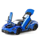 Catzon Pull Back Car Model 1:32 with Light and Sound As Collectible Toy Blue