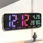 13.8 Inch Large Digital Wall ClockLed Digital Clock Large Display with Temper...