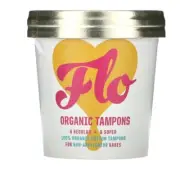 Flo Organic Cotton Non-Applicator Tampons, Regular & Super, 16 Tampons Pack Of 3