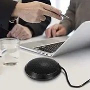 Desktop Omni-Directional Microphone with USB Port for Computers Laptops Portable High Sensitivity Mic for Conference Meeting Video Distance Education Black One Size