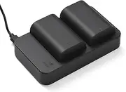 Nutriess 2 Slot Battery Charger Kit 2pcs LP E6 Batteries 7.4V 2600mAh USB Charging Cable for CA Non R7 R6 R5 R 5D IV III II 5DS 6D 6D II 7D 7D II 90D 80D 70D 60Da