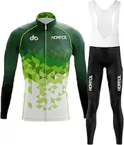 [HOMTOL] Men's Cycling Jersey Set Short Sleeve Cycling Jersey Road Bike Jersey Cycling Shorts Bib Shorts Jersey Set Cycling Clothing Breathable Quick Drying with Gel Seat Padding Women for Cycling MTB