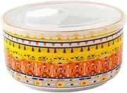 iplusmile Food Grade Ceramic Bowl with Lid Leak Soup Storage Container Portable and for Microwave Oven and Dishwasher Use for Ramen and Leftovers