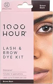 1000 HOUR Eyelash and Brow Dye Kit, Brown/Black, 72 g