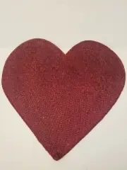x4 Cynthia Rowley Heart Beaded Placemats Valentine's Day Red Sparkle Set of 4