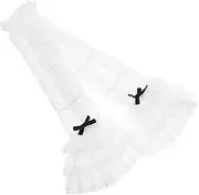 [Ipetboom] Lolita Ruffle Edge Lace Arm Sleeves for Women Elegant Bridal Gloves Sun Shield