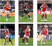 Set of 17 Arsenal Ladies 2024/5 Players Signed 6X4 Inch Photo Prints With Pre Printed Signatures Autograph Kids/Men/Women Gift.