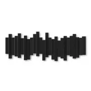 Umbra Sticks Multi Wall Hooks 5 Flip Down Clothes Hat Coat Rack Hanger - Black