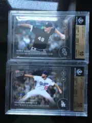 2016 CLAYTON KERSHAW CHRIS SALE TOPPS NOW BGS 10/ 2 BGS 10 CY WS STARTERS