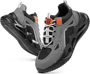 [Nasogetch] Steel Toe Shoes for Men Women Lightweight Work Shoes Wide Comfortable Safety Sneakers Puncture Proof