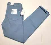 New BRAX HI-FLEX Pants Smoke Blue Men 33x34 Chuck Modern Fit Chino Seaqual $198
