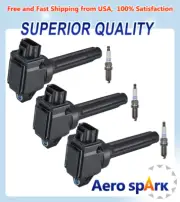 Ignition Coil & Denso Platinum Spark Plug for 2014-15 Mitsubishi Mirage UF815 (for: Mitsubishi)