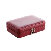 PU Leather Jewelry Box Portable Storage Case Jewel Organizer For Travel Wedding Necklace Bracelet Ring Storage Boxes