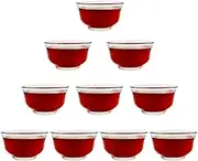 Teacups 1.3oz/40ml Clear Borosilicate Insulated Glass Traditional Chinese kung Fu Tea Cups for Drinking Tea, Wine Whisky Liquor and Spirits Water,Set of 10