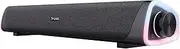 Trust Liro Soundbar PC Speaker, 12 W, Stereo Computer Boxes with RGB LED Lighting, Jack 3.5 mm AUX, USB Operation Sound Bar for PC, Laptop, Desktop, Tablet, Smartphone, TV, Black