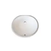 Wells Undermount Single-Bowl Bathroom Sink Oval No-Faucet Hole Ceramic Bisque