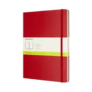 Moleskine Classic Notebook Extra Large Plain Hard Cover Scarlet Red