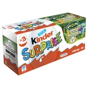 3 Pack Kinder Surprise Milk Chocolate Egg with Toy 60g